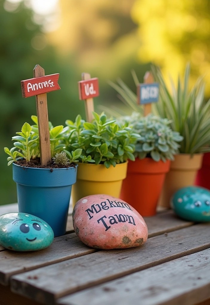 15 Creative Container Gardening Ideas for Small Spaces That Will Blow Your Mind! - 7. Creative Garden Labels