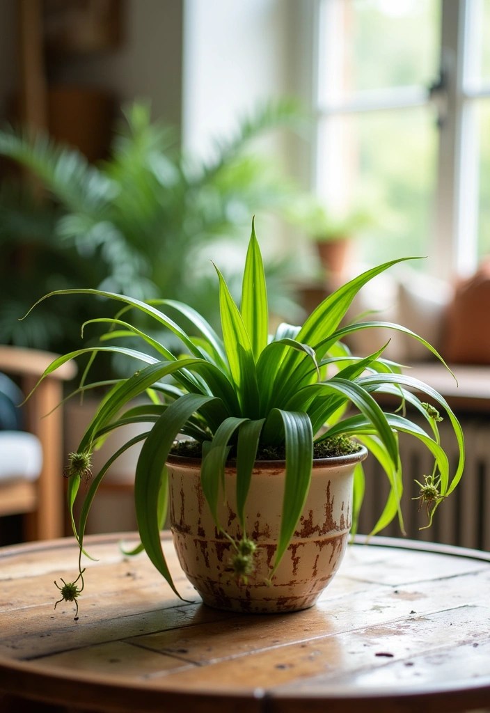 20 Indoor Plants That'll Purify Your Air and Light Up Your Space! (Tip #15 is a Game Changer!) - 1. Spider Plant (Chlorophytum comosum)